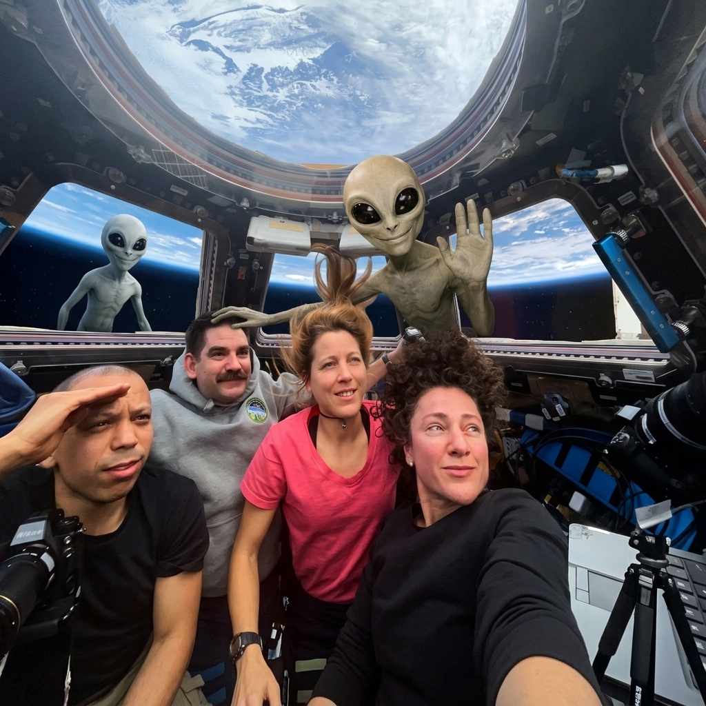 WTF NASA Crew with Aliens